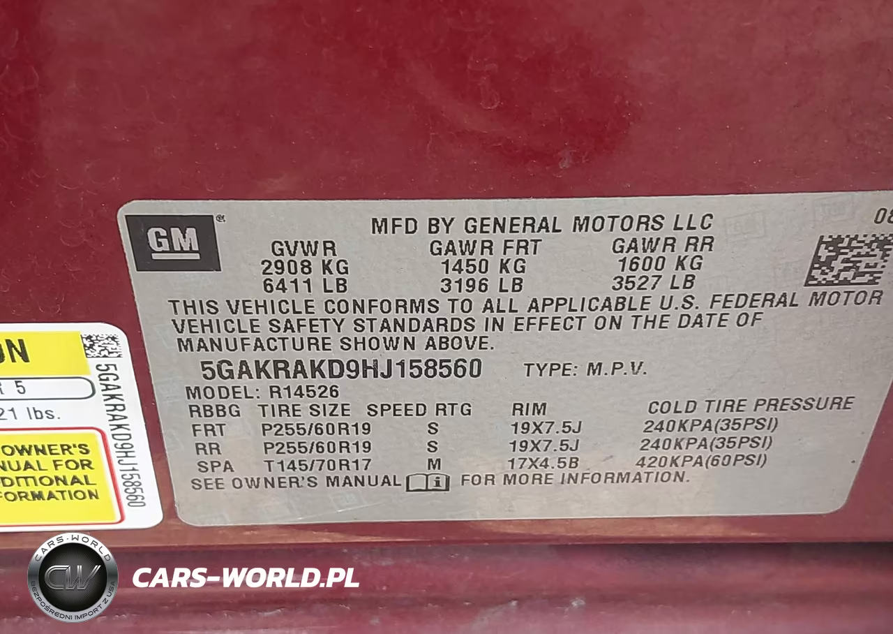 2017 Buick Enclave Convenience VIN:5GAKRAKD9HJ158560 - 9