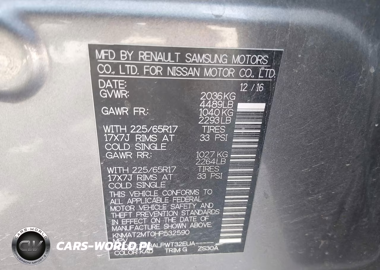 2017 Nissan Rogue S VIN:KNMAT2MT0HP532590 - 9