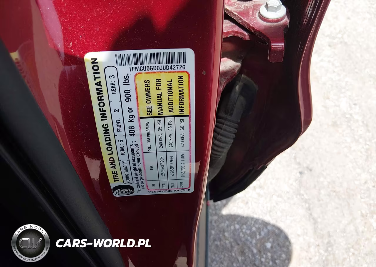 2018 Ford Escape Se VIN:1FMCU0GD0JUD42726 - 9
