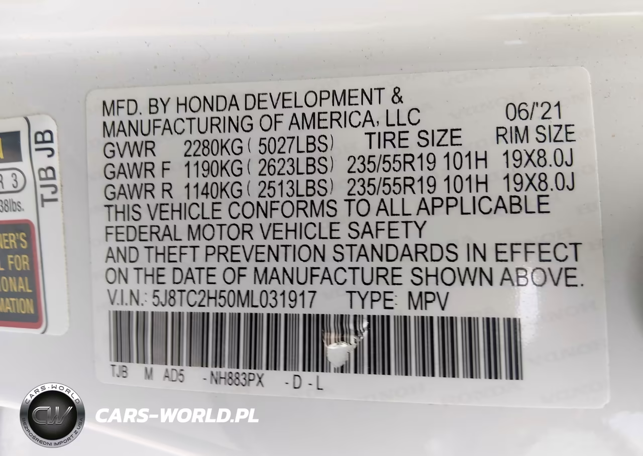 2021 Acura Rdx Technology Package VIN:5J8TC2H50ML031917 - 9