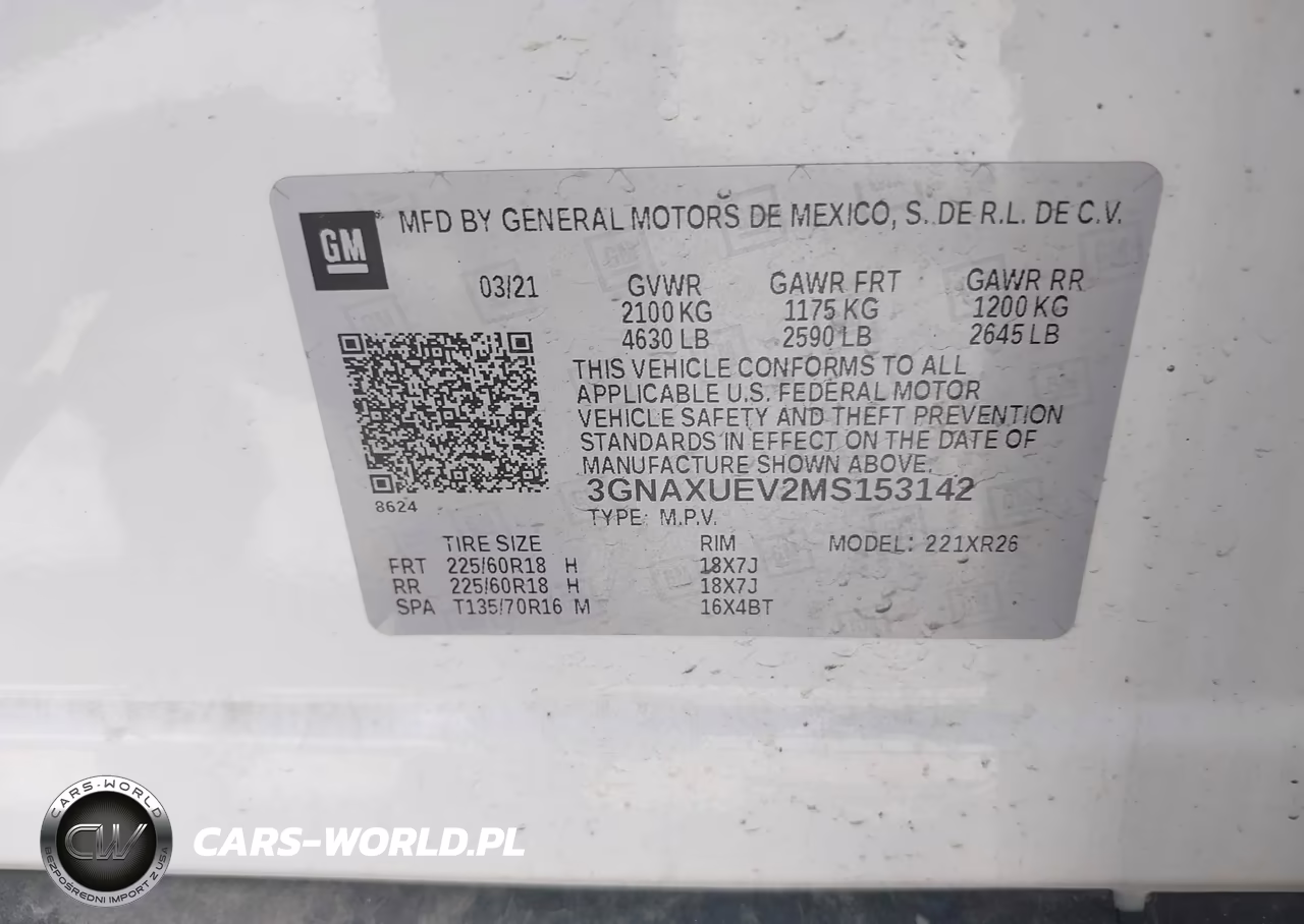 2021 Chevrolet Equinox Awd Lt VIN:3GNAXUEV2MS153142 - 9