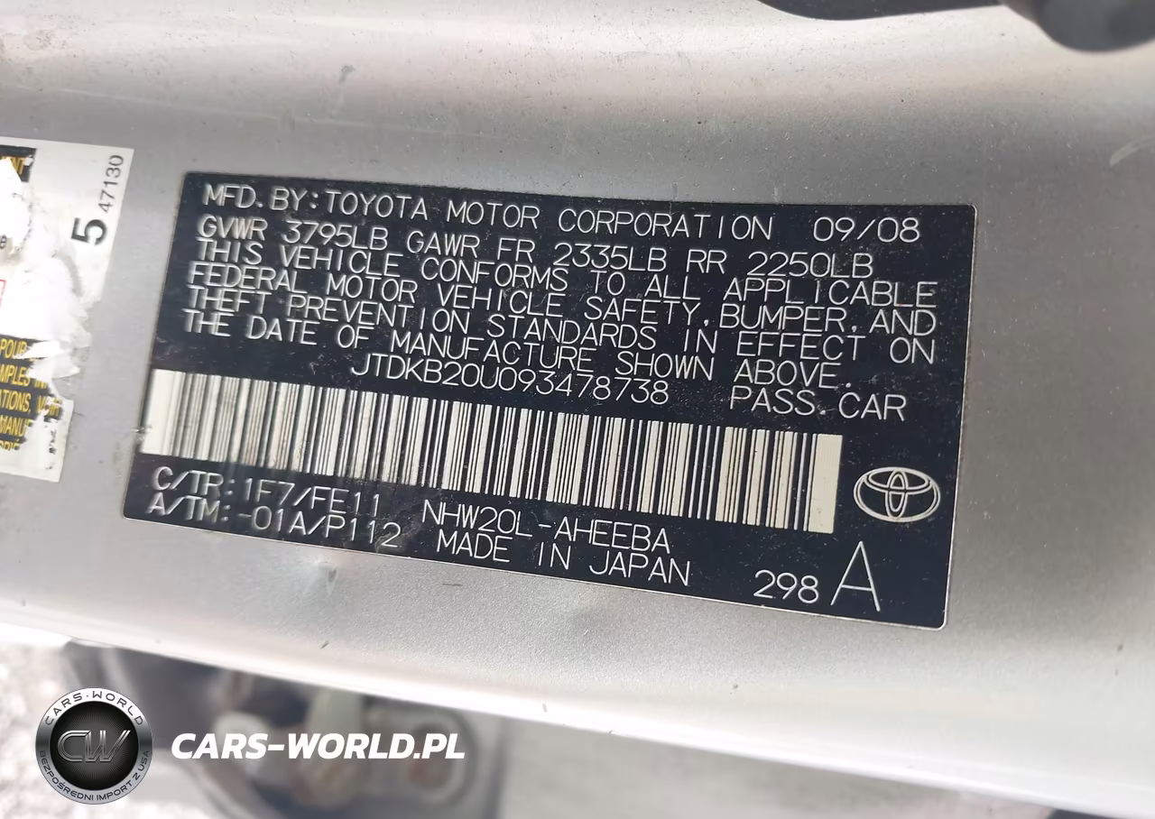 2009 Toyota Prius VIN:JTDKB20U093478738 - 9