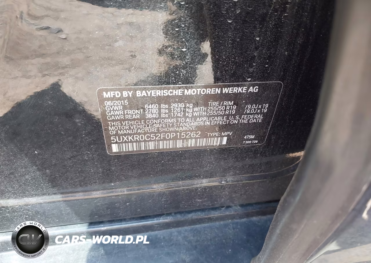 2015 BMW X5 xDrive35I VIN:5UXKR0C52F0P15262 - 9