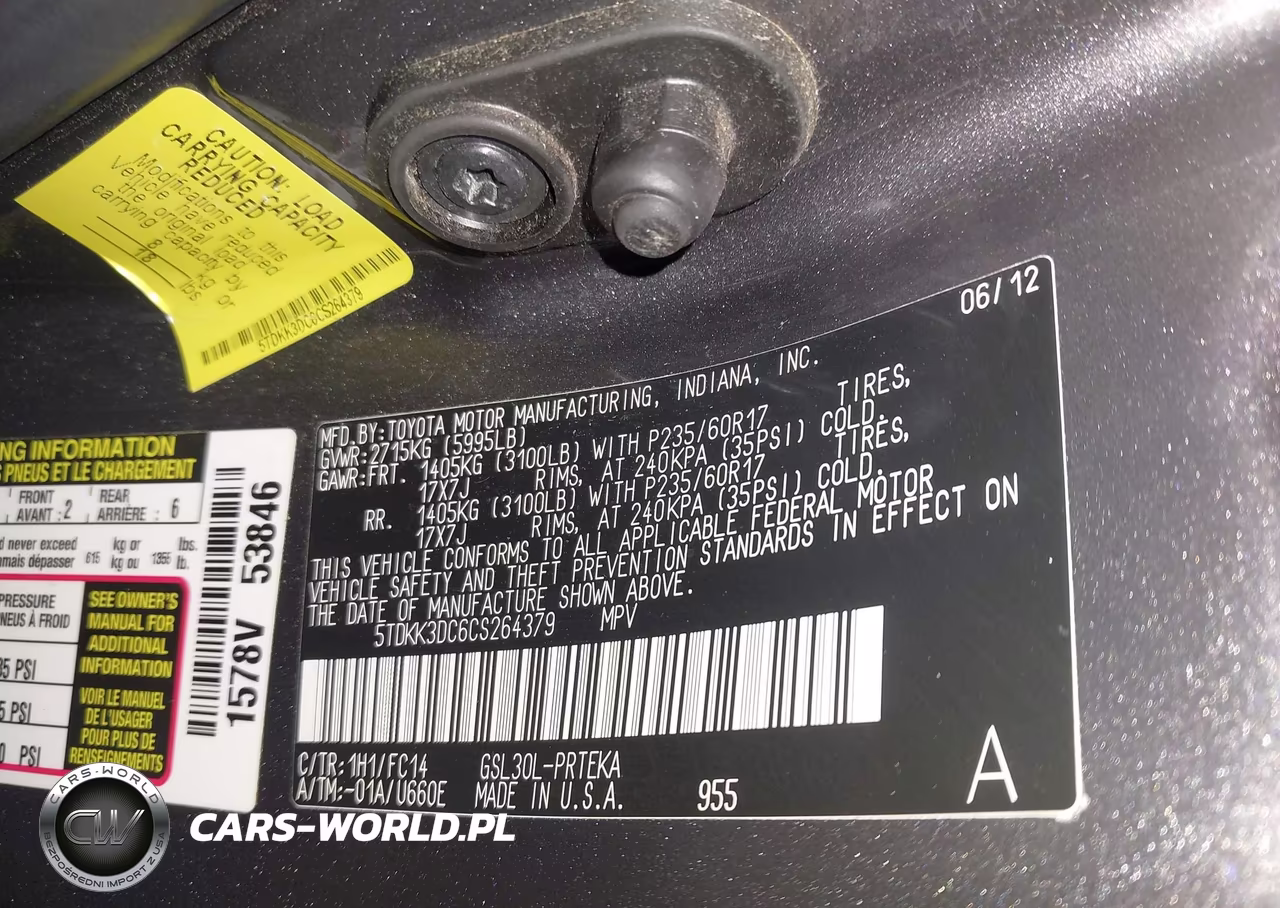 2012 Toyota Sienna Le V6 8 Passenger VIN:5TDKK3DC6CS264379 - 9