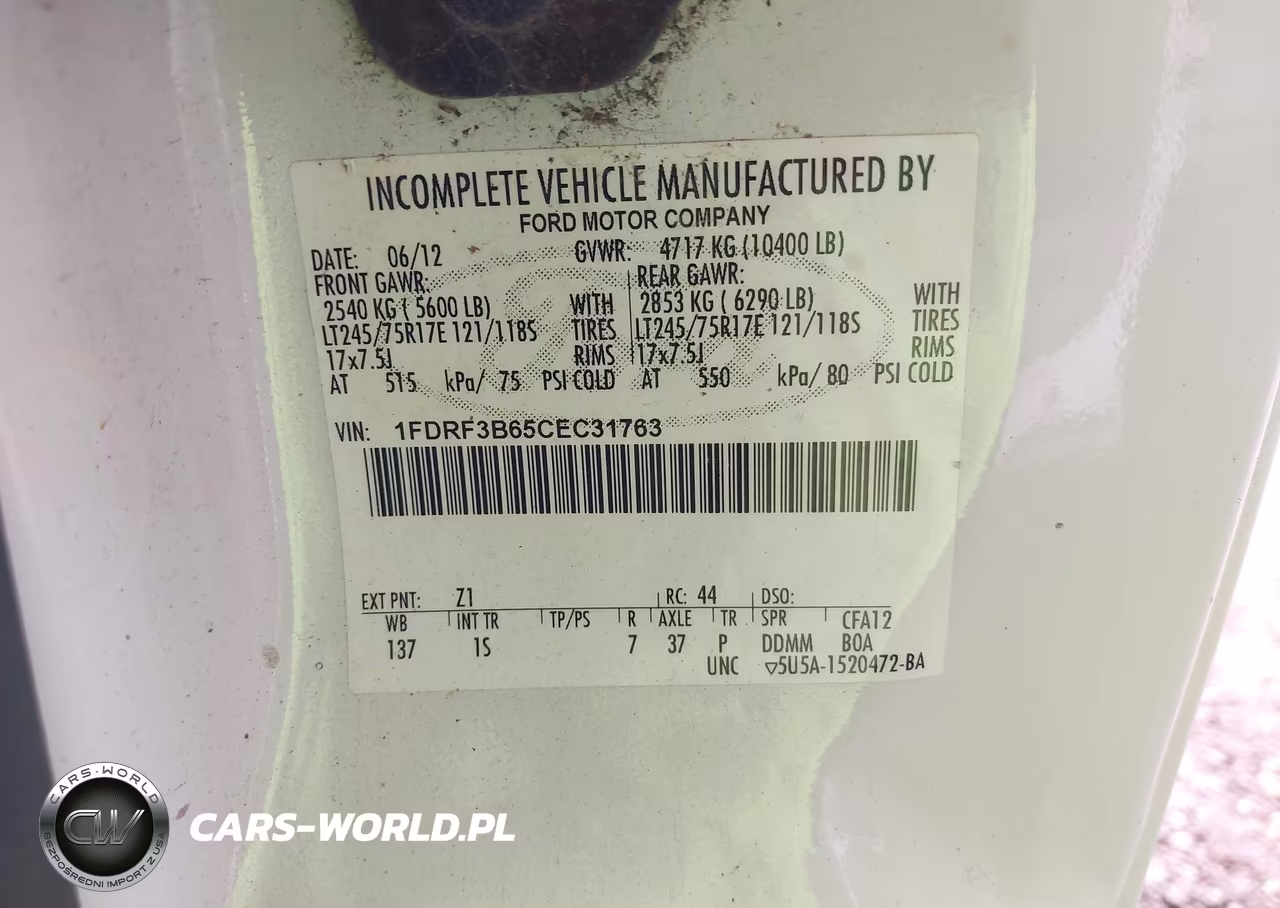 2012 Ford F-350 Xl VIN:1FDRF3B65CEC31763 - 8