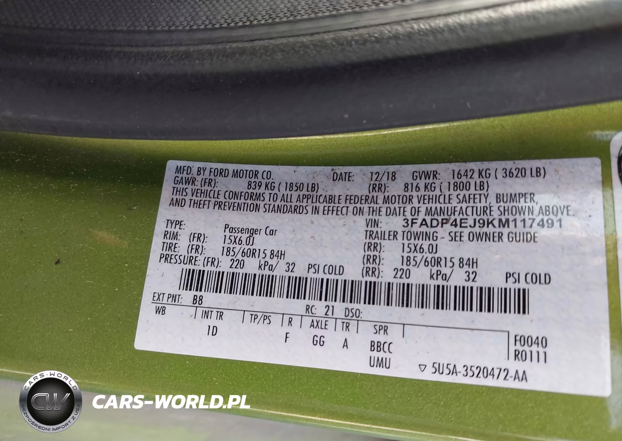 2019 Ford Fiesta Se VIN:3FADP4EJ9KM117491 - 9