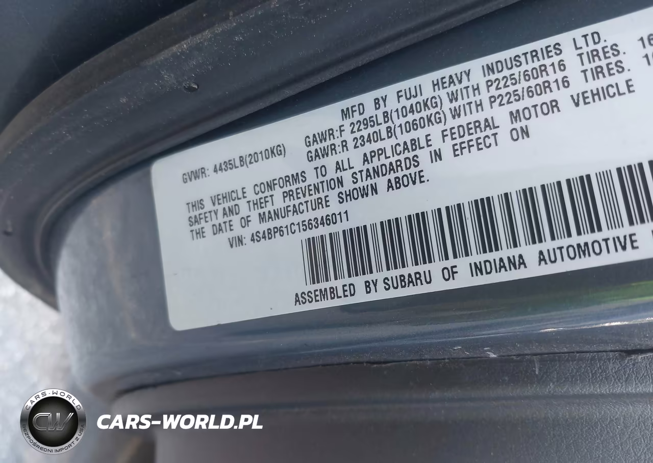 2005 Subaru Outback 2.5I VIN:4S4BP61C156346011 - 9