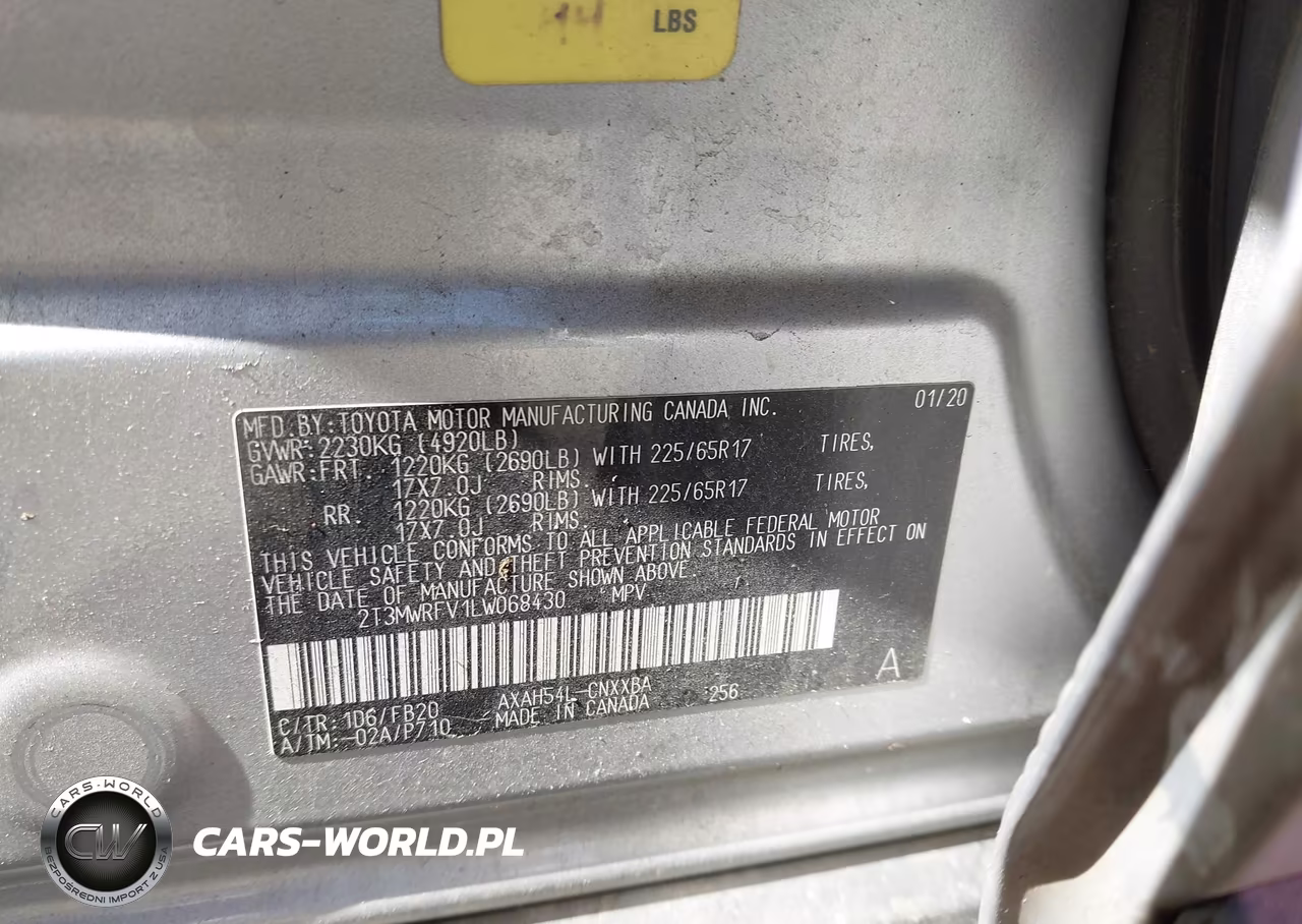 2020 Toyota Rav4 Hybrid Le VIN:2T3MWRFV1LW068430 - 9