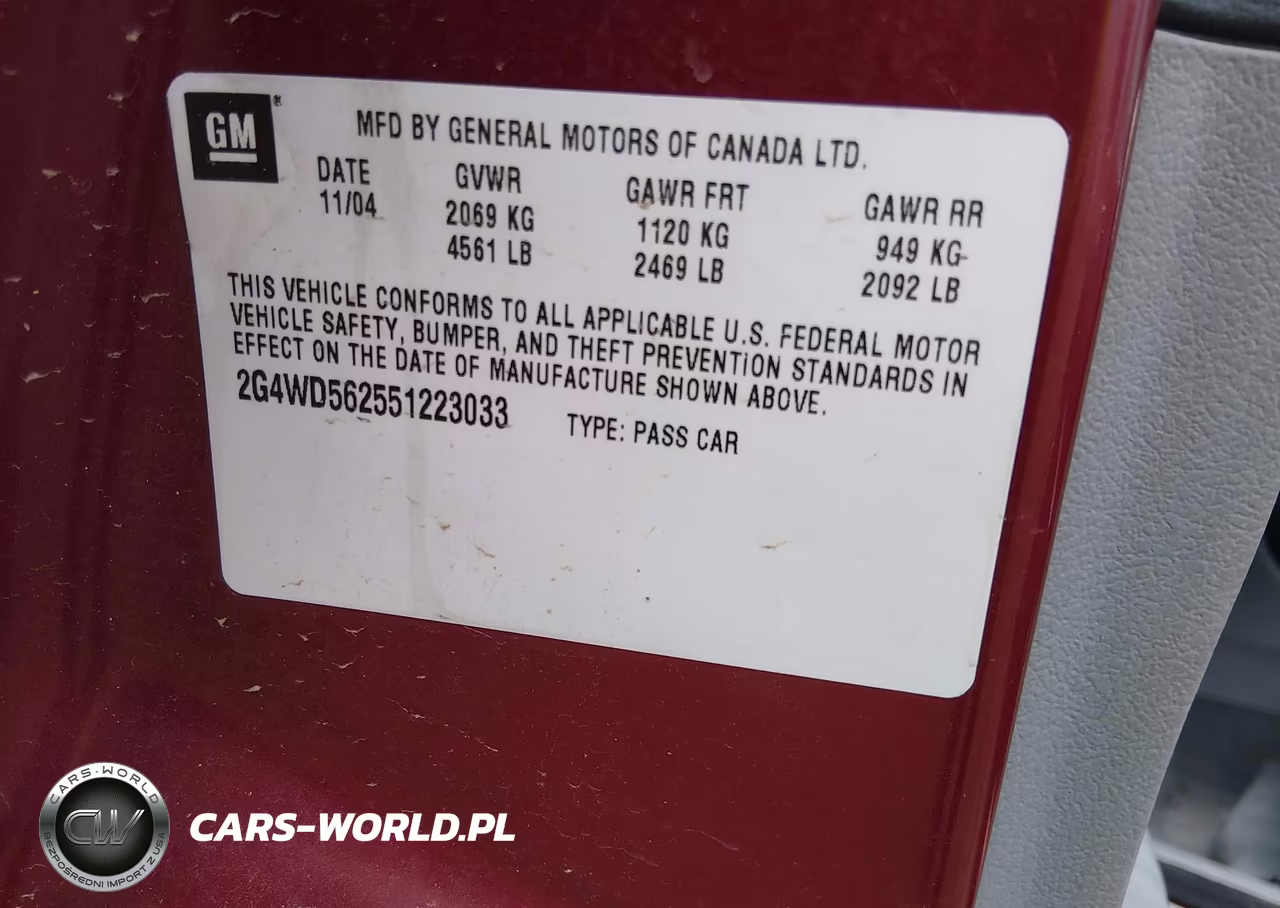 2005 Buick Lacrosse Cxl VIN:2G4WD562551223033 - 9