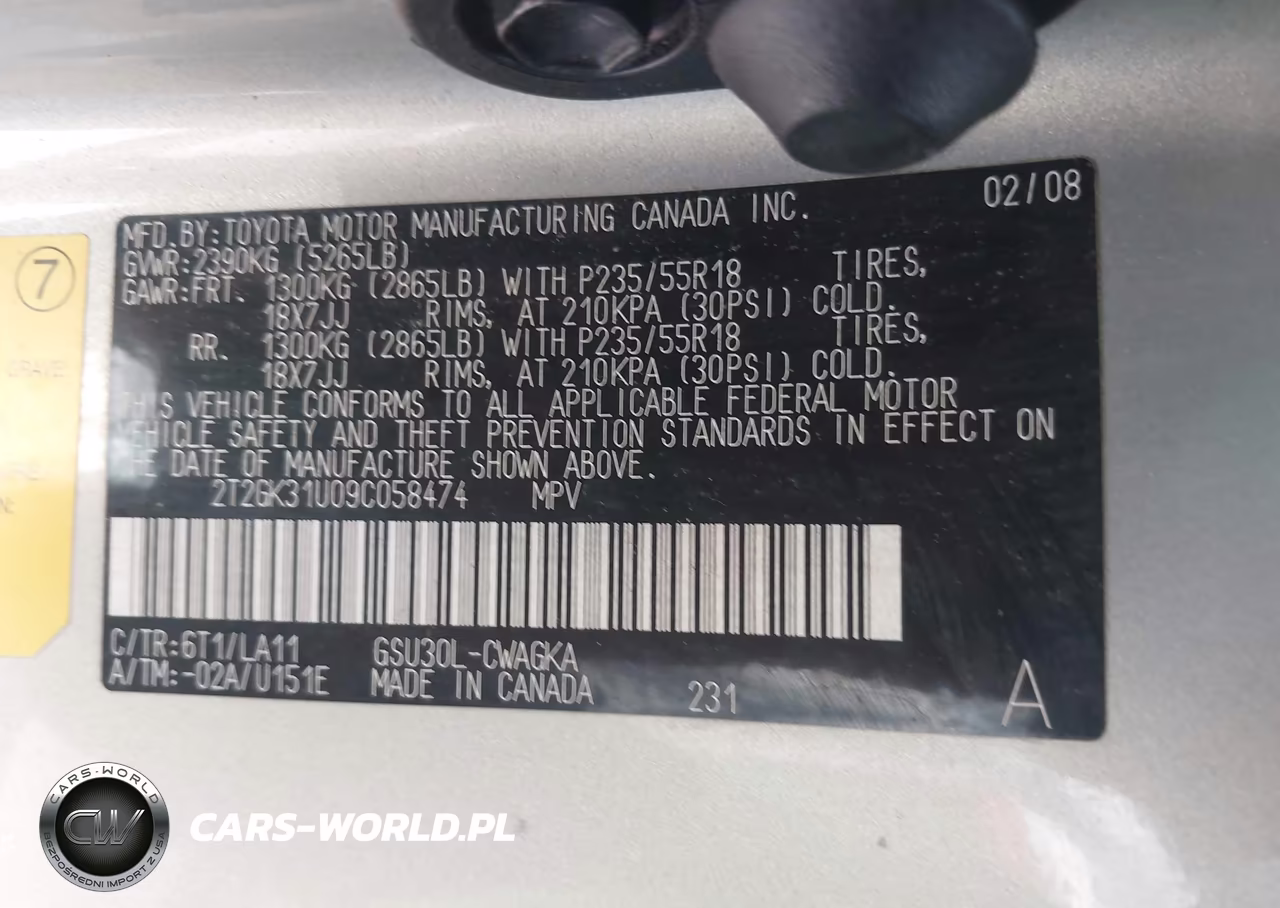 2009 Lexus Rx 350 VIN:2T2GK31U09C058474 - 9