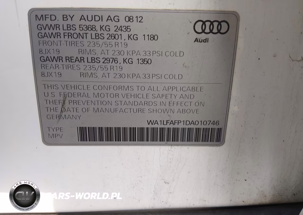 2013 Audi Q5 2.0T Premium VIN:WA1LFAFP1DA010746 - 9