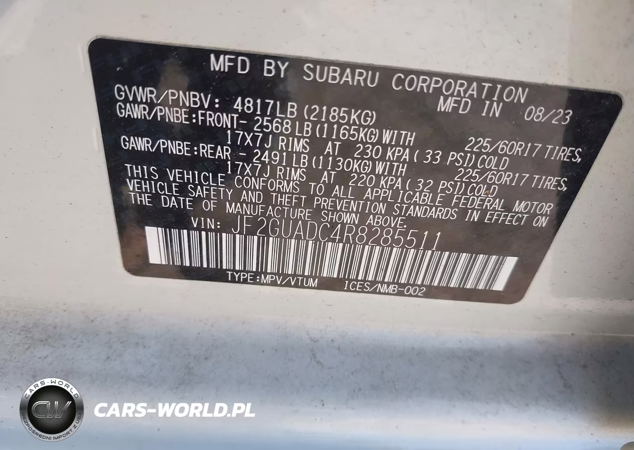 2024 Subaru Crosstrek Premium VIN:JF2GUADC4R8285511 - 9