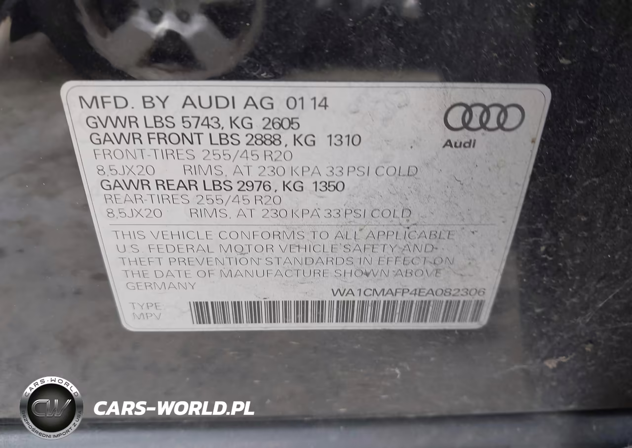 2014 Audi Q5 3.0 Tdi Premium Plus VIN:WA1CMAFP4EA082306 - 9