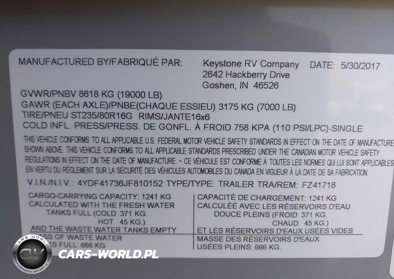 2018 Keystone Fuzion VIN:4YDF41736JF810152 - 9