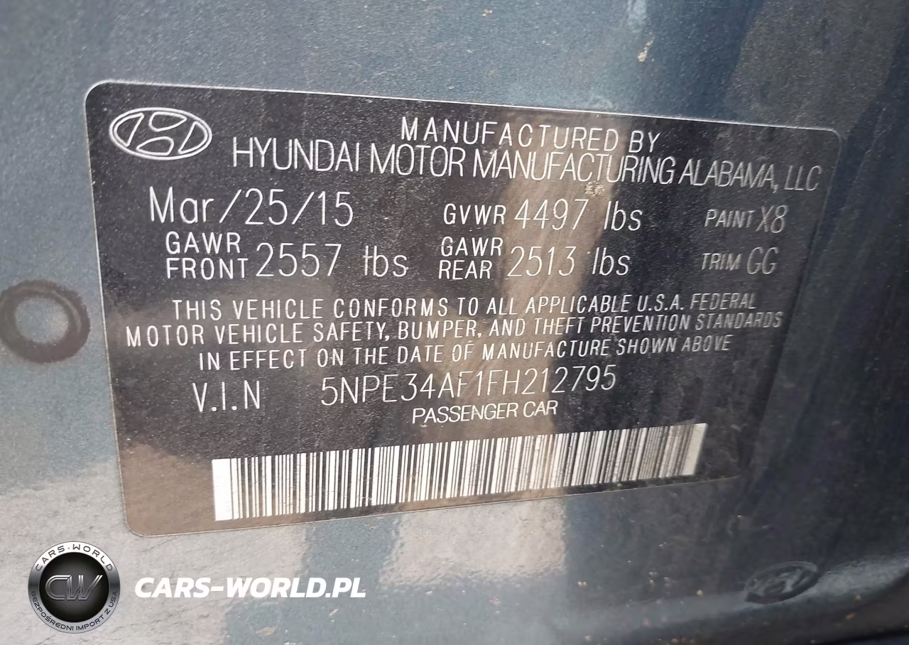 2015 Hyundai Sonata Sport VIN:5NPE34AF1FH212795 - 9
