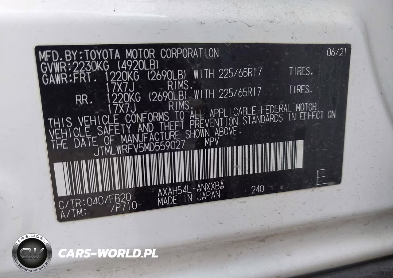 2021 Toyota Rav4 Hybrid Le VIN:JTMLWRFV5MD559027 - 9