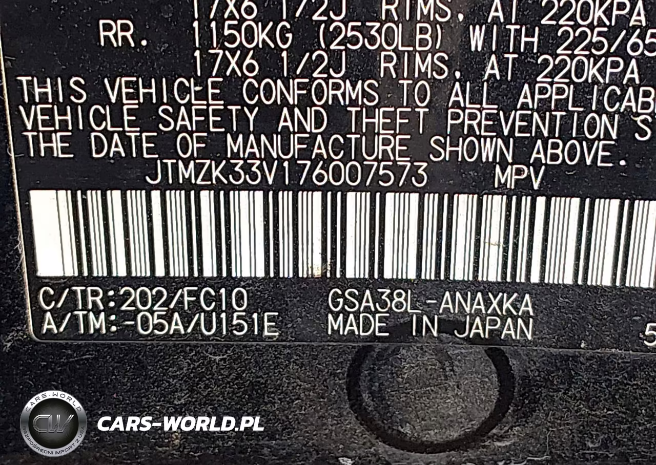 2007 Toyota Rav4 Base V6 (A5) VIN:JTMZK33V176007573 - 9