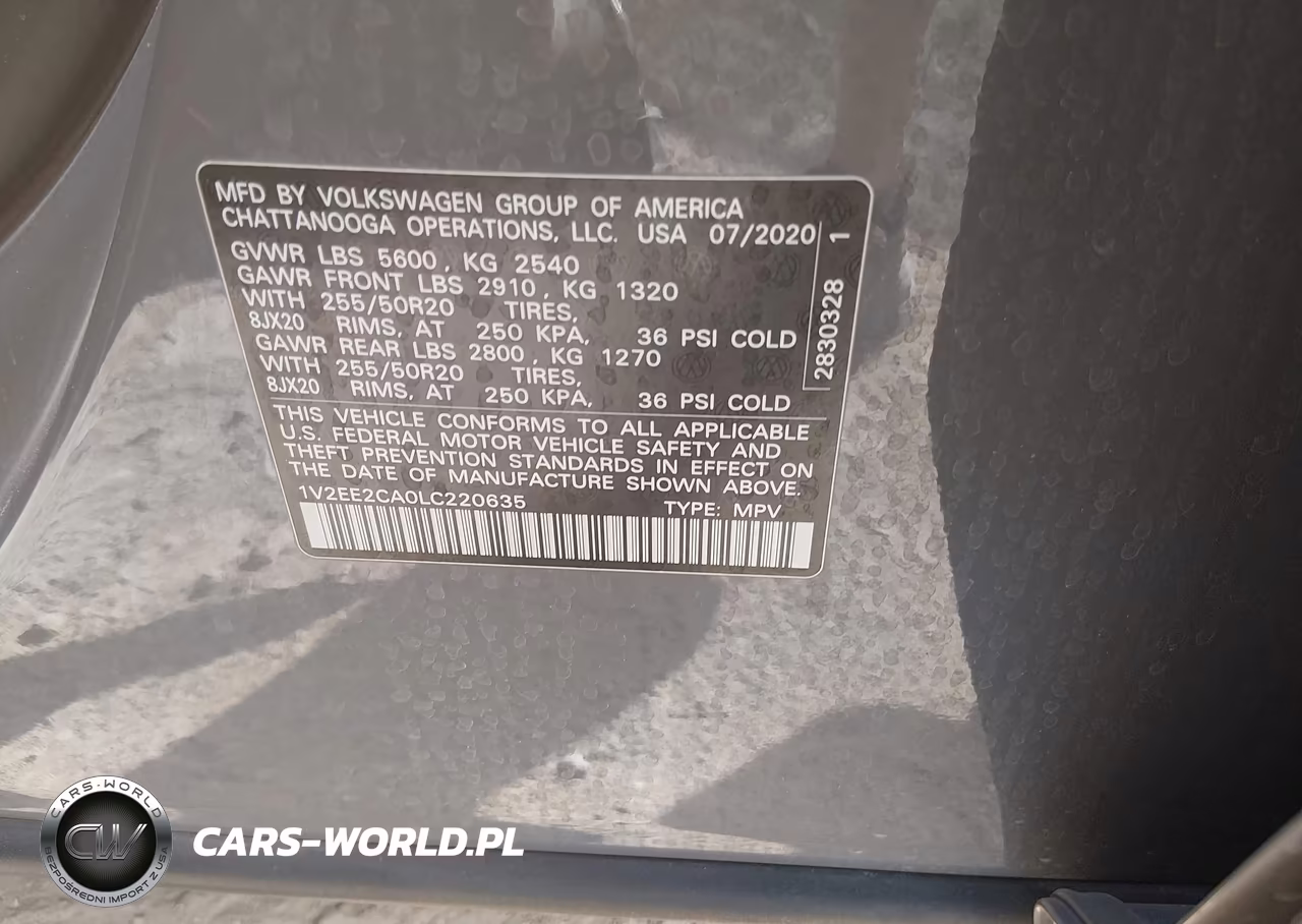 2020 Volkswagen Atlas Cross Sport 3.6L V6 Sel VIN:1V2EE2CA0LC220635 - 9