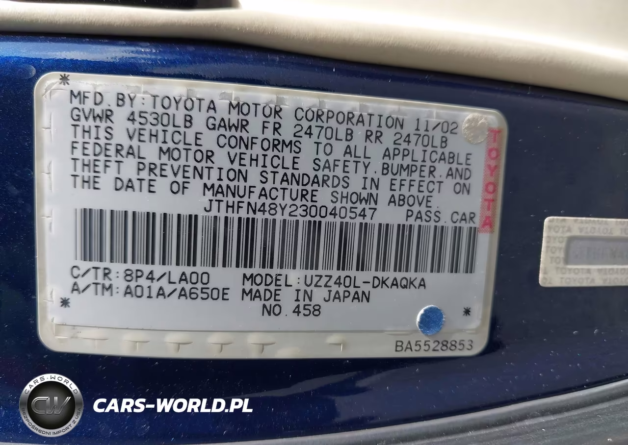 2003 Lexus Sc 430 VIN:JTHFN48Y230040547 - 9