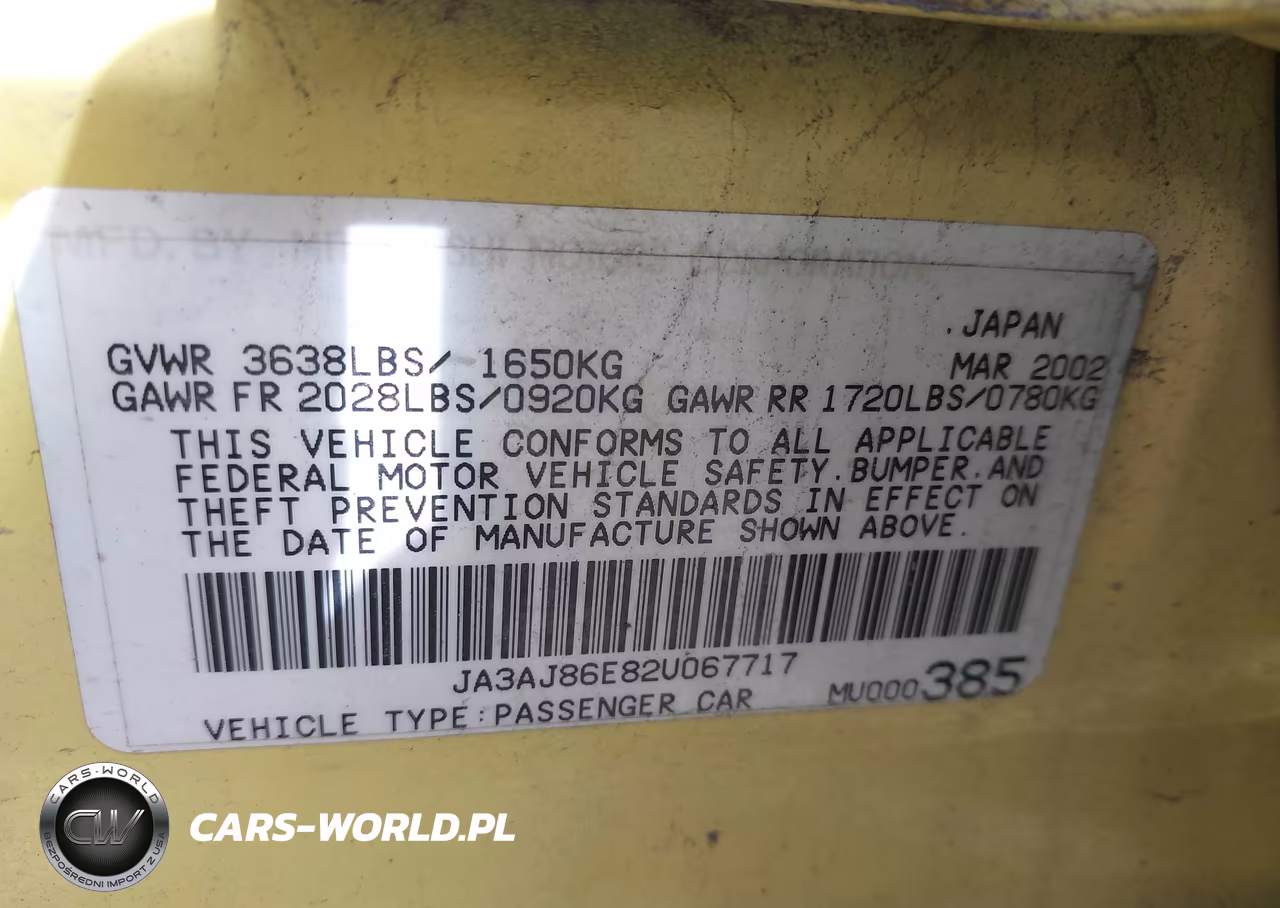 2002 Mitsubishi Lancer Oz Rally VIN:JA3AJ86E82U067717 - 9