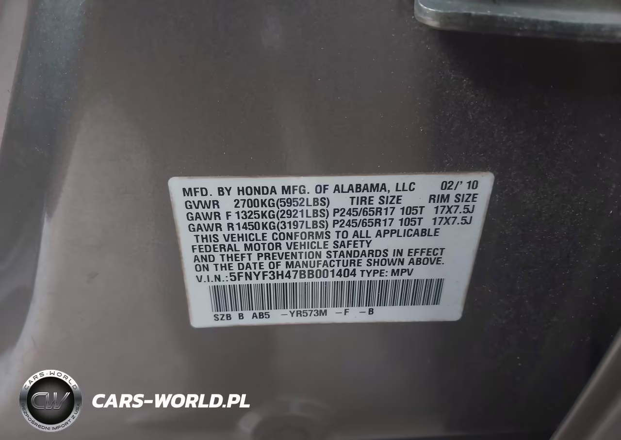 2011 Honda Pilot Ex VIN:5FNYF3H47BB001404 - 9