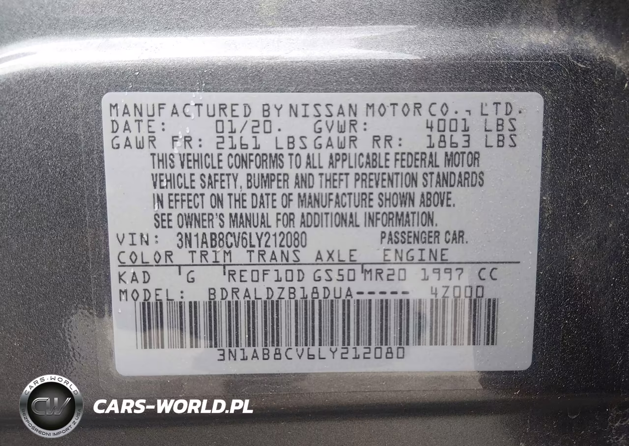 2020 Nissan Sentra Sv Xtronic Cvt VIN:3N1AB8CV6LY212080 - 9