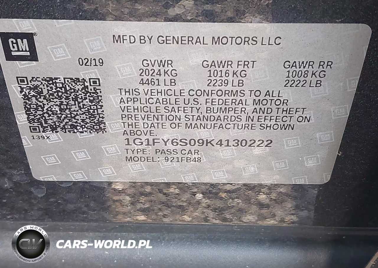 2019 Chevrolet Bolt Ev Lt VIN:1G1FY6S09K4130222 - 9