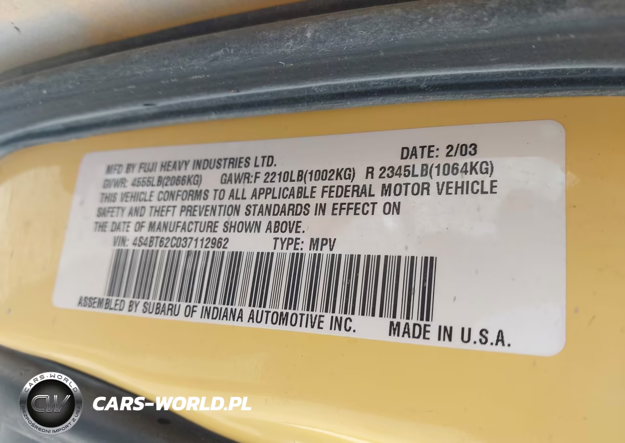2003 Subaru Baja Sport VIN:4S4BT62C037112962 - 9