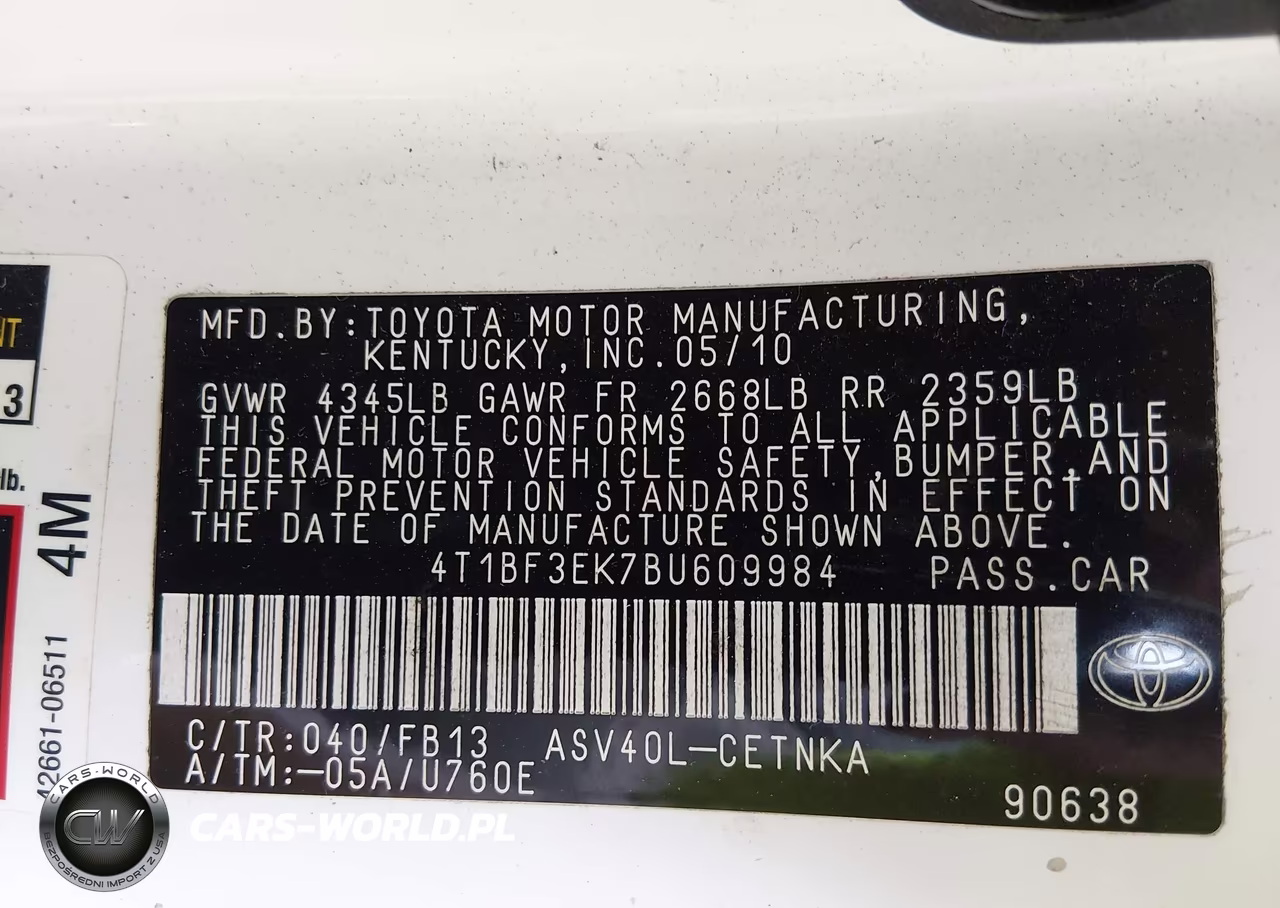2011 Toyota Camry Le VIN:4T1BF3EK7BU609984 - 9