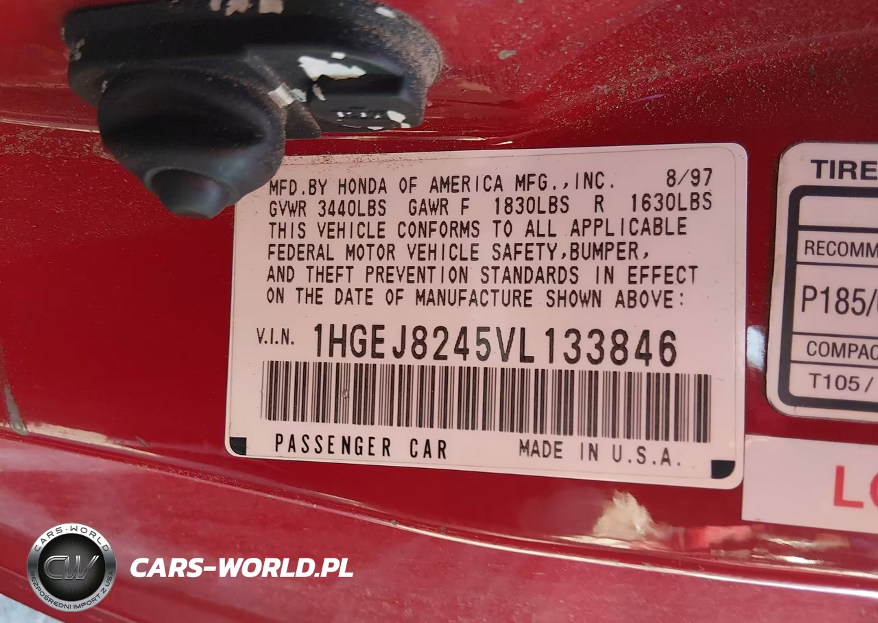 1997 Honda Civic Ex VIN:1HGEJ8245VL133846 - 9