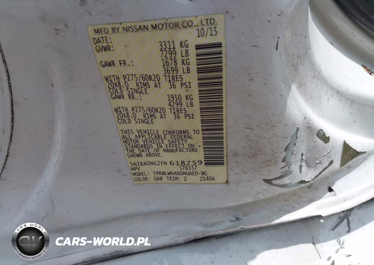 2015 Nissan Armada Platinum VIN:5N1BA0NE2FN618759 - 9