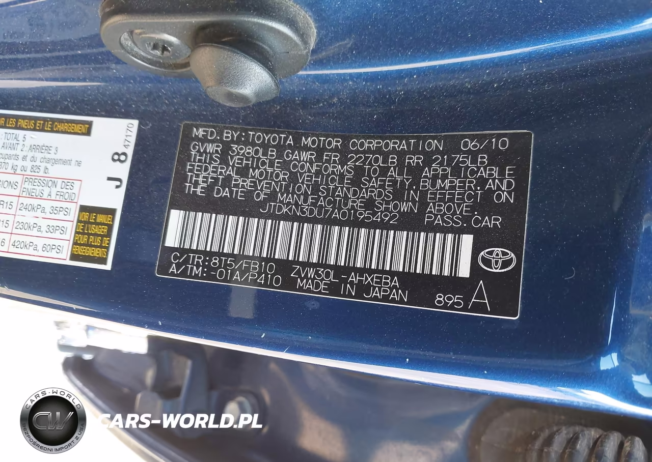 2010 Toyota Prius Iii VIN:JTDKN3DU7A0195492 - 9