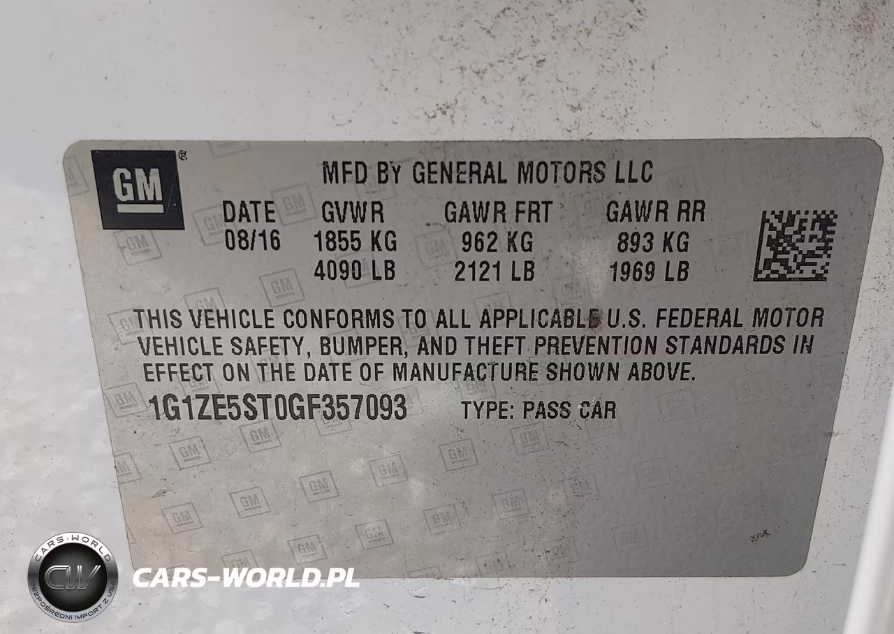 2016 Chevrolet Malibu 1Lt VIN:1G1ZE5ST0GF357093 - 9