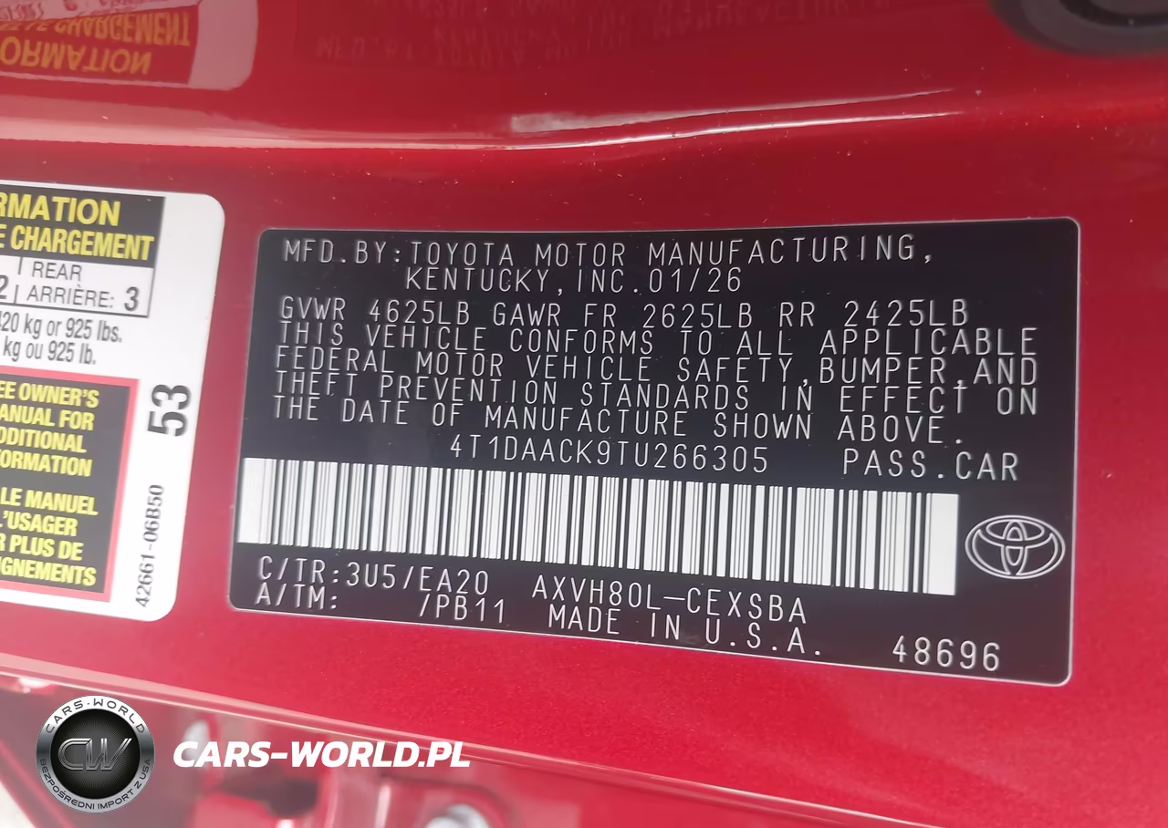2026 Toyota Camry Nightshade VIN:4T1DAACK9TU266305 - 9