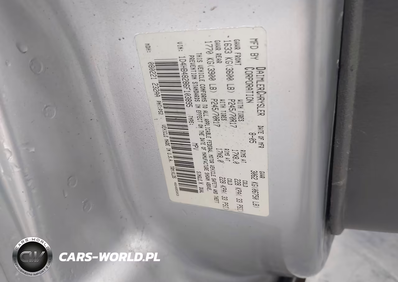 2006 Dodge Durango Slt VIN:1D4HB48286F103895 - 9