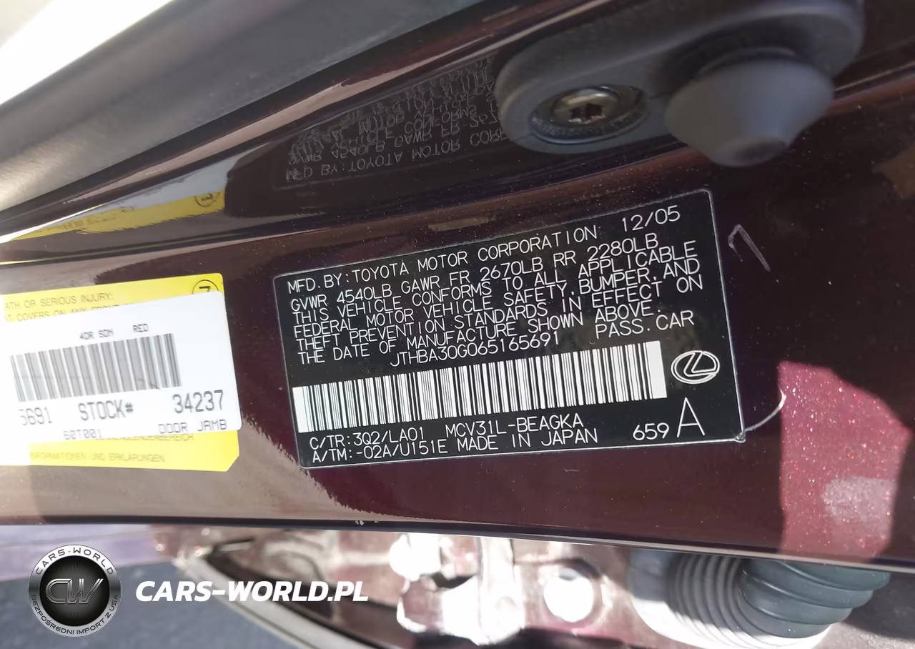 2006 Lexus Es 330 VIN:JTHBA30G065165691 - 9