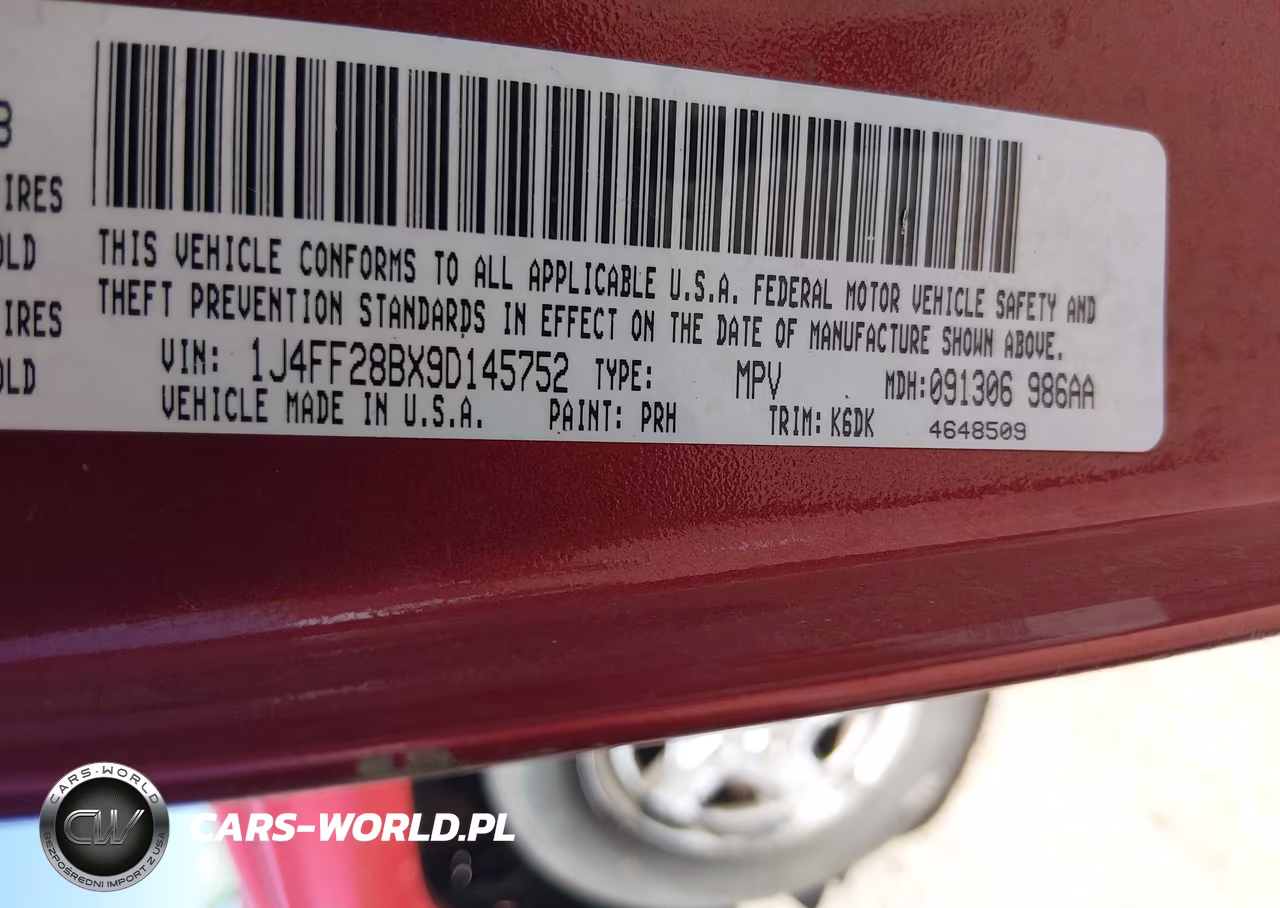 2009 Jeep Patriot Sport VIN:1J4FF28BX9D145752 - 9