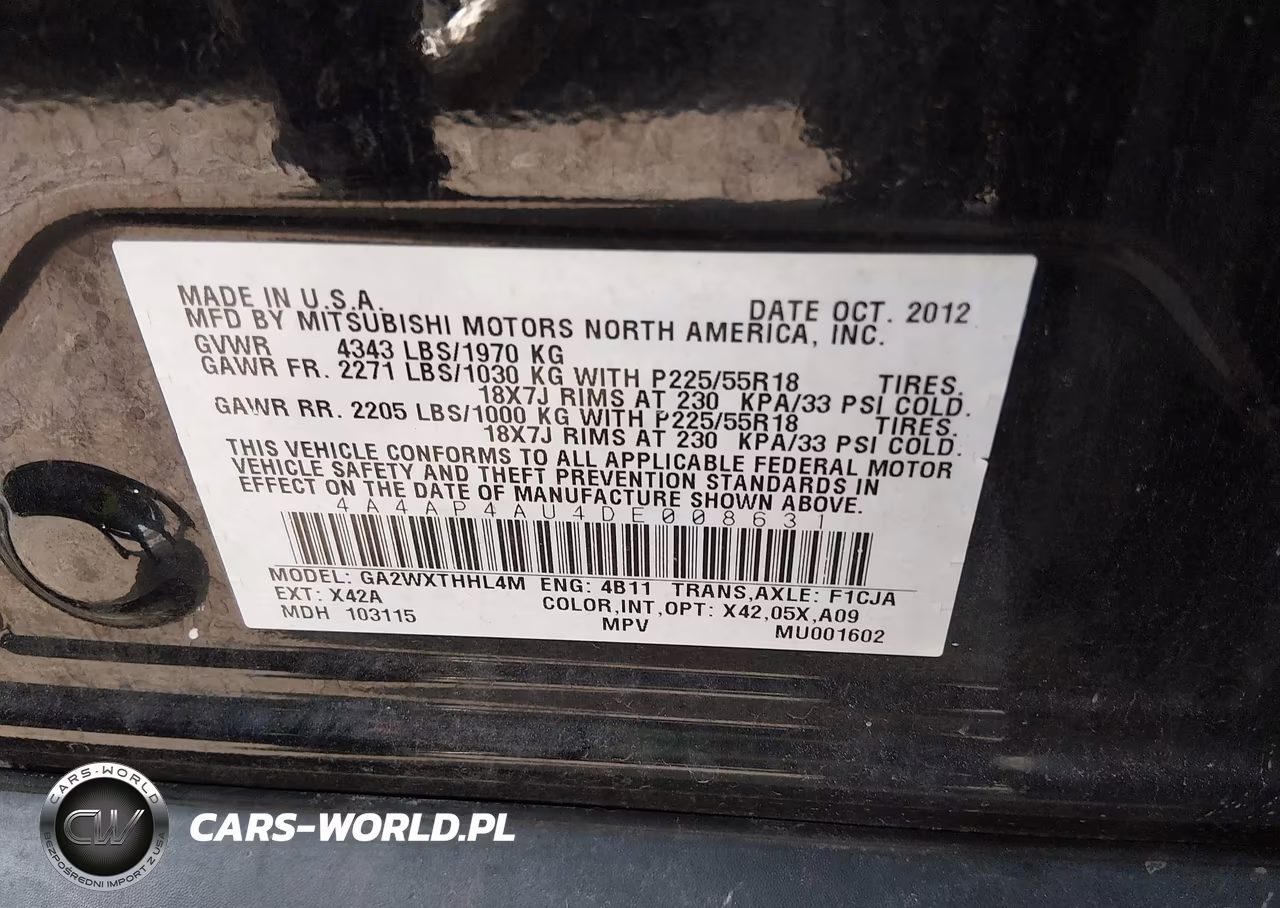 2013 Mitsubishi Outlander Sport Se VIN:4A4AP4AU4DE008631 - 9