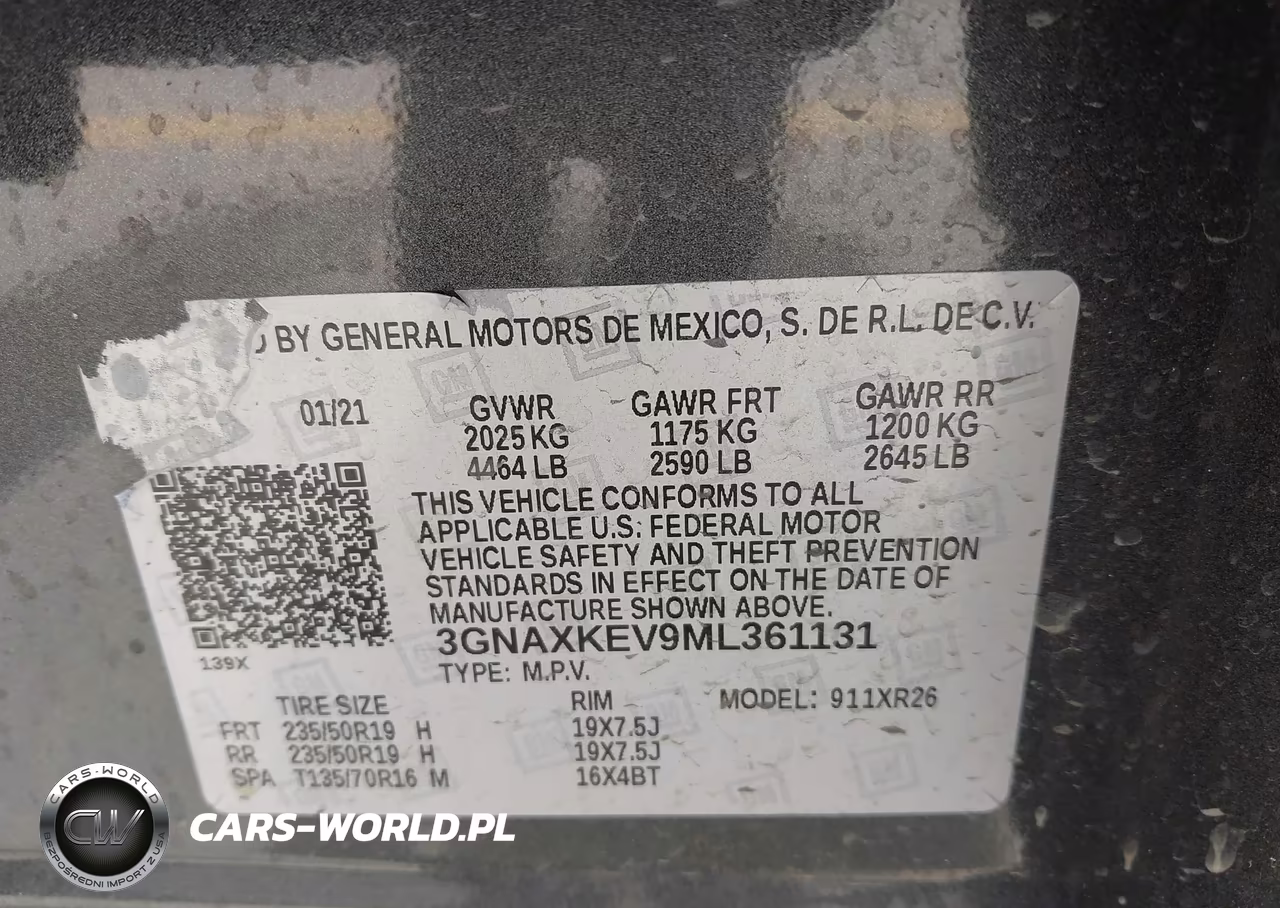 2021 Chevrolet Equinox Fwd Lt VIN:3GNAXKEV9ML361131 - 9