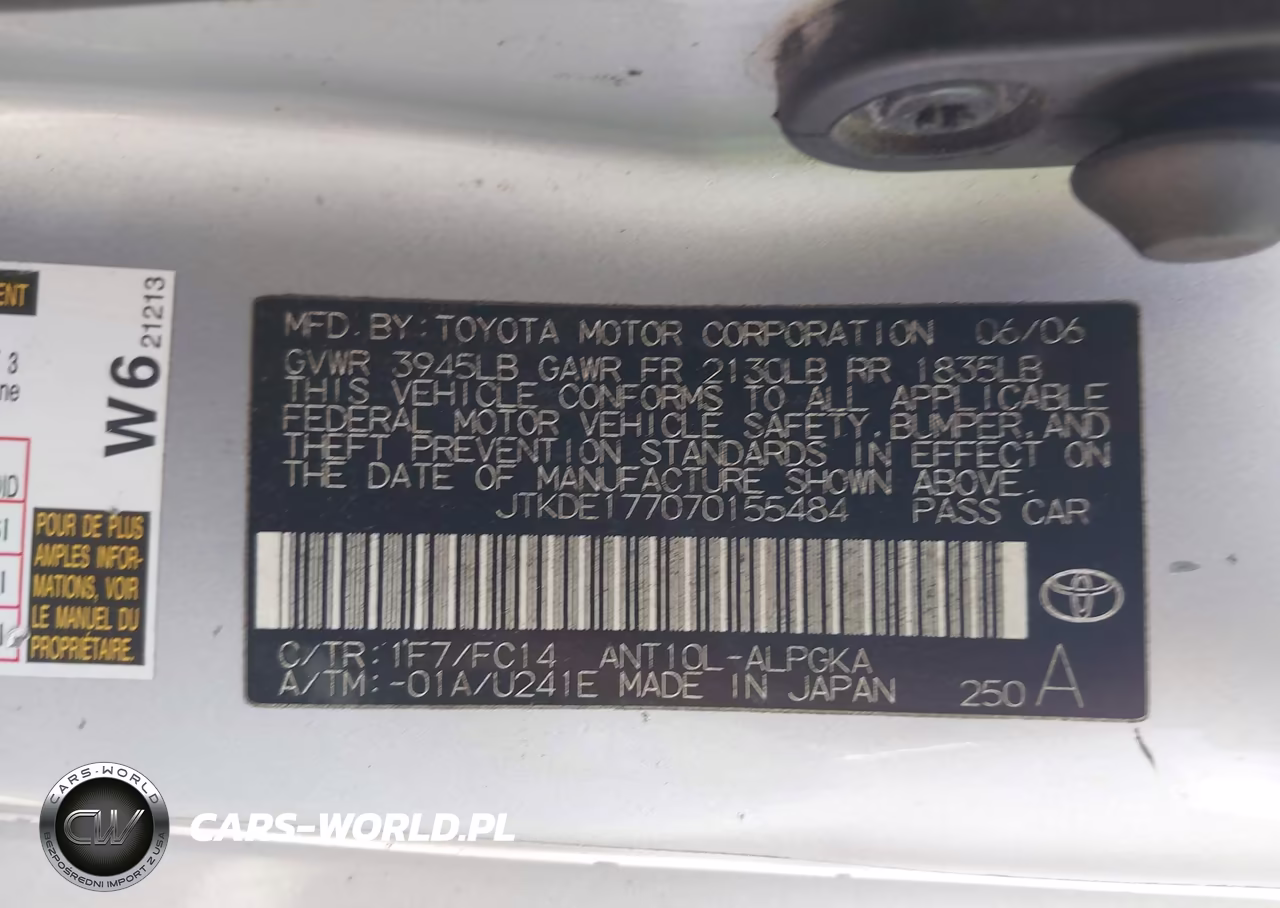 2007 Scion Tc VIN:JTKDE177070155484 - 9