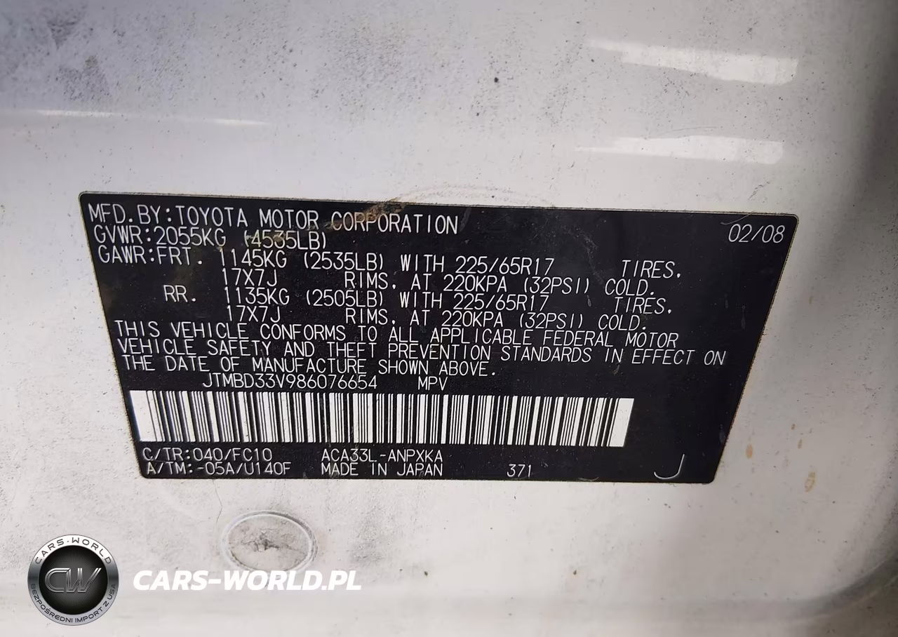 2008 Toyota Rav4 VIN:JTMBD33V986076654 - 9