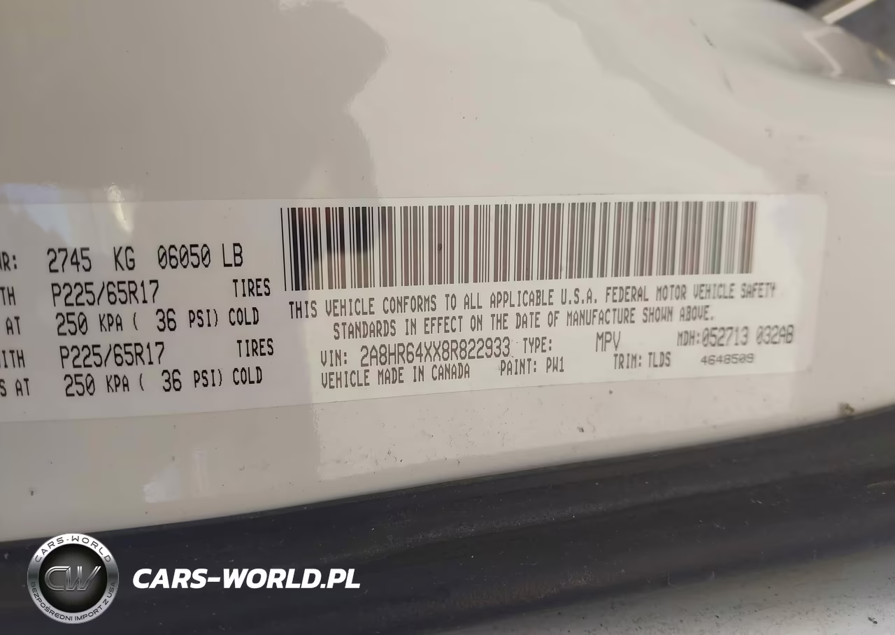 2008 Chrysler Town & Country Limited VIN:2A8HR64XX8R822933 - 9
