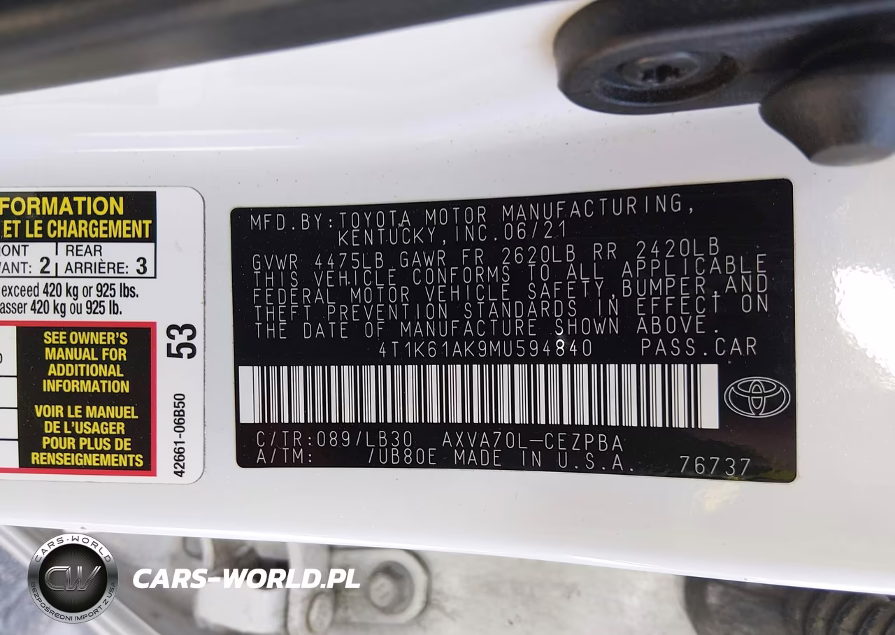 2021 Toyota Camry Xse VIN:4T1K61AK9MU594840 - 9