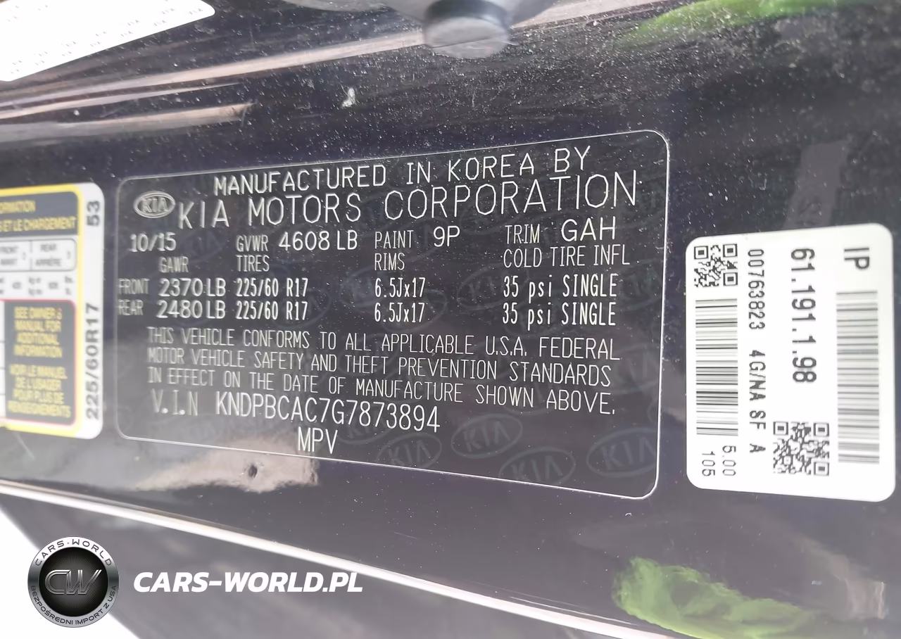 2016 Kia Sportage Lx VIN:KNDPBCAC7G7873894 - 9