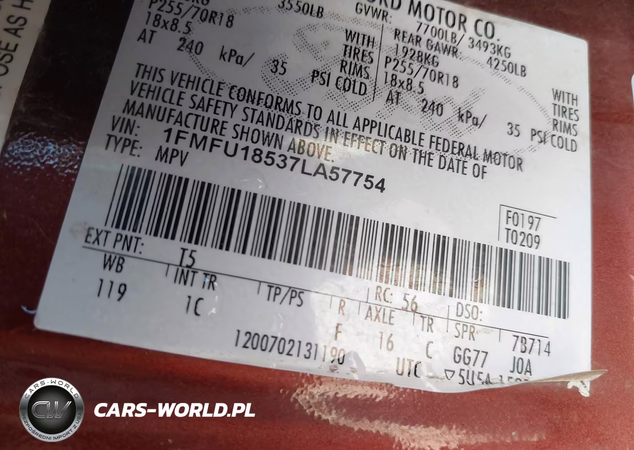2007 Ford Expedition Eddie Bauer VIN:1FMFU18537LA57754 - 9