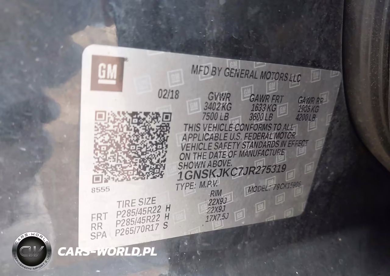 2018 Chevrolet Suburban Premier VIN:1GNSKJKC7JR275319 - 9
