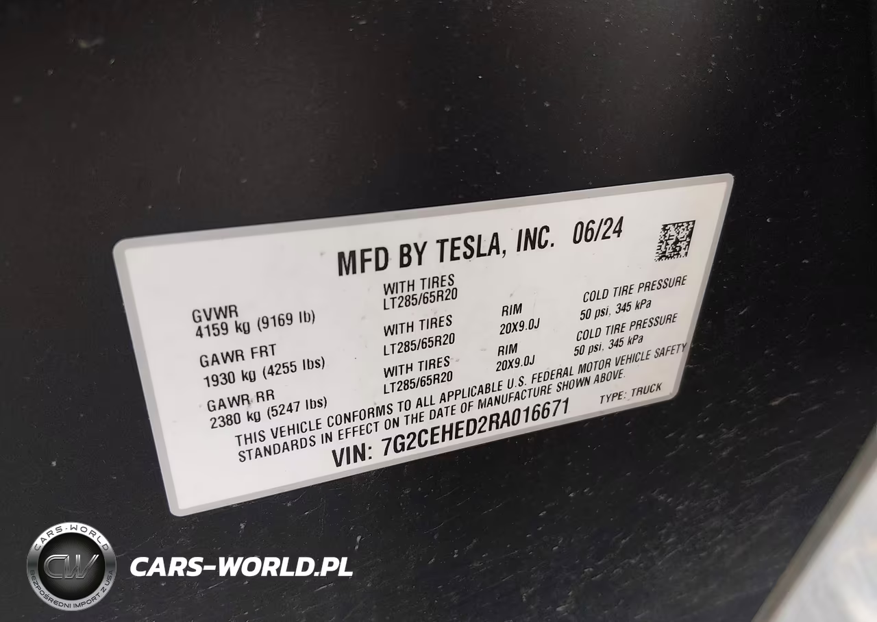 2024 Tesla Cybertruck All-Wheel Drive VIN:7G2CEHED2RA016671 - 9