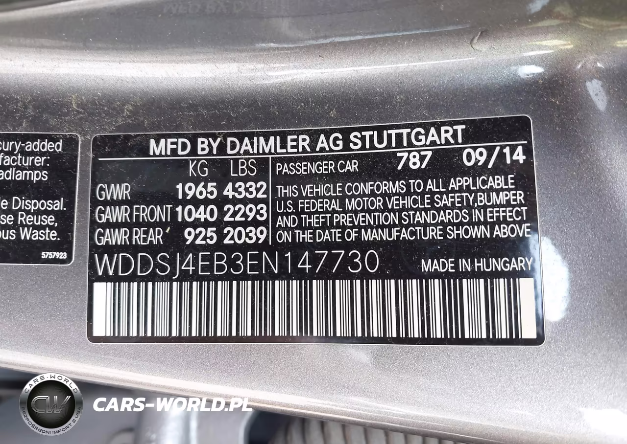 2014 Mercedes-Benz Cla 250 VIN:WDDSJ4EB3EN147730 - 9