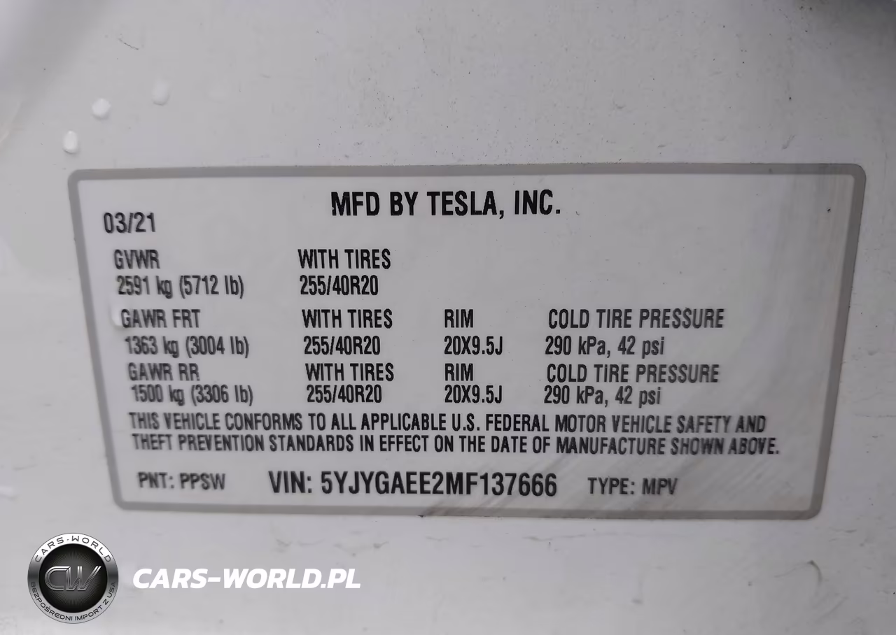 2021 Tesla Model Y Long Range Dual Motor All-Wheel Drive VIN:5YJYGAEE2MF137666 - 9