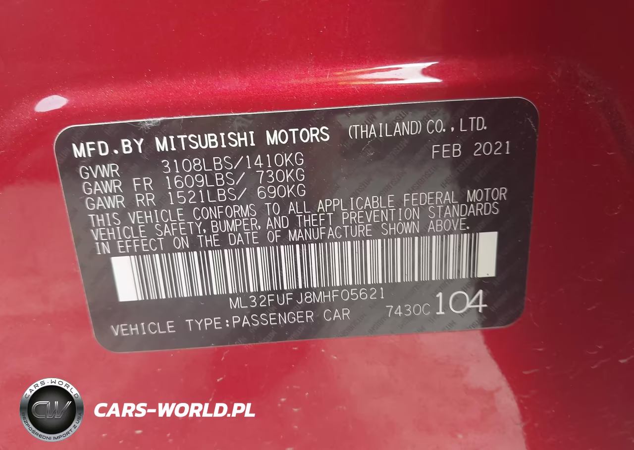 2021 Mitsubishi Mirage G4 Carbonite Edition-Es-Le VIN:ML32FUFJ8MHF05621 - 7